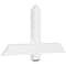 Ekena Millwork Eugene Architectural Grade PVC Gable Bracket, 36"W x 19 1/2"H x 2"D x 4"F, 13/12 Pitch GBP036X20X0204EUG00 - alternate 1